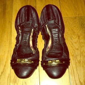 Burberry black flats